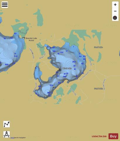 Birch Lake, Harshaw depth contour Map - i-Boating App