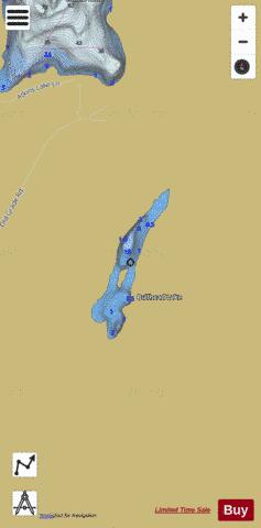 Bullhead Lake B depth contour Map - i-Boating App
