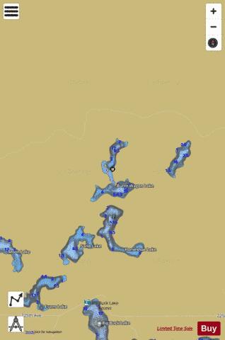 Burnt Wagon Lake depth contour Map - i-Boating App