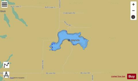 Caley Lake depth contour Map - i-Boating App