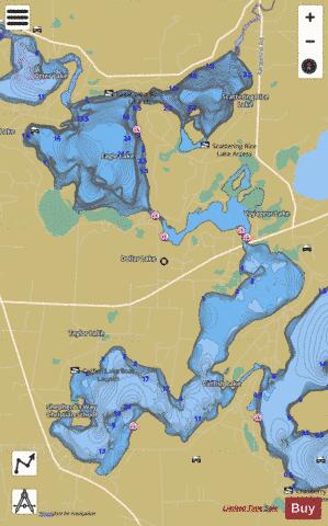 Catfish Lake depth contour Map - i-Boating App