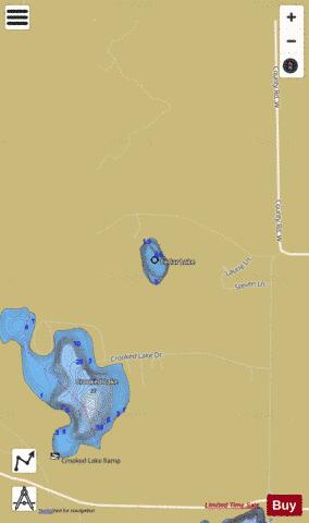Cedar Lake B depth contour Map - i-Boating App