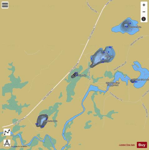 Chip Lake depth contour Map - i-Boating App