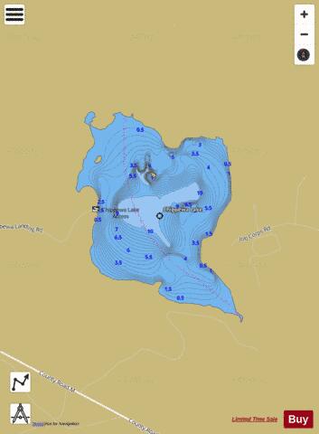 Chippewa Lake A depth contour Map - i-Boating App