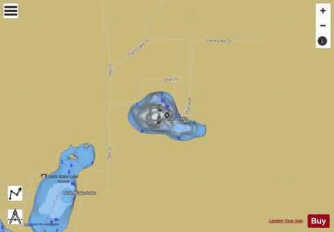 Clara Lake depth contour Map - i-Boating App