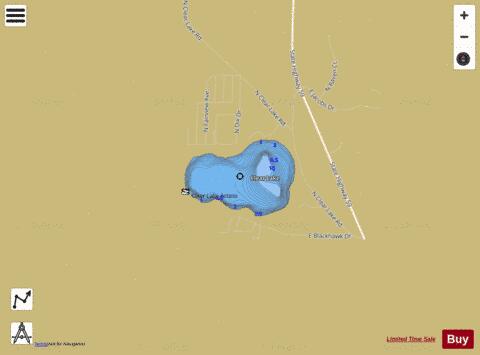 Clear Lake E depth contour Map - i-Boating App