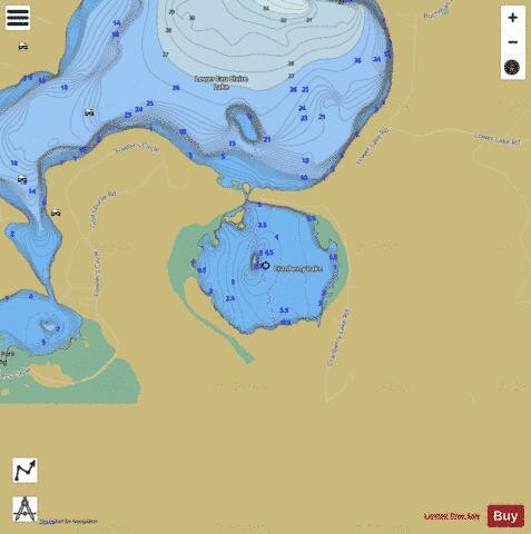 Cranberry Lake C depth contour Map - i-Boating App