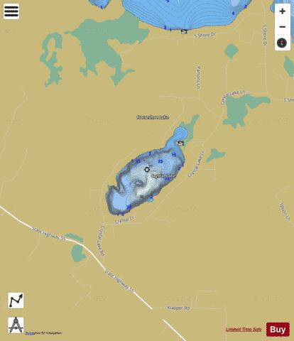 Crystal Lake C depth contour Map - i-Boating App