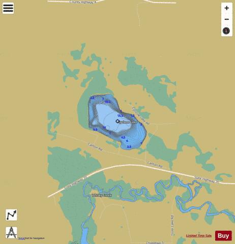 Cyclone Lake depth contour Map - i-Boating App
