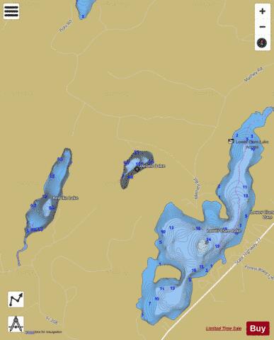 Delano Lake depth contour Map - i-Boating App