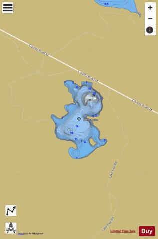 Dells Lake depth contour Map - i-Boating App