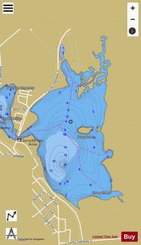 Duroy Lake depth contour Map - i-Boating App