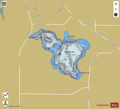 Elkhart Lake depth contour Map - i-Boating App