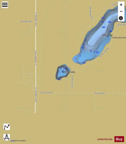 Eugene Lake depth contour Map - i-Boating App