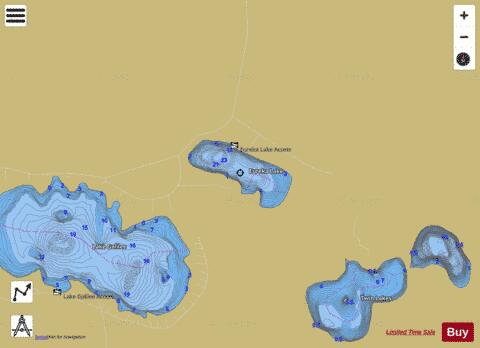 Eureka Lake depth contour Map - i-Boating App