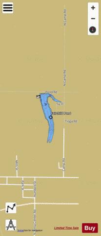 Fairchild Pond depth contour Map - i-Boating App