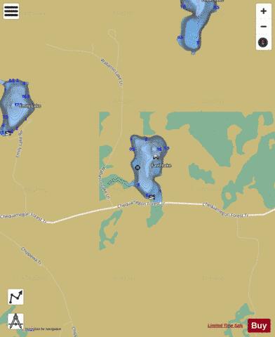 Favill Lake depth contour Map - i-Boating App