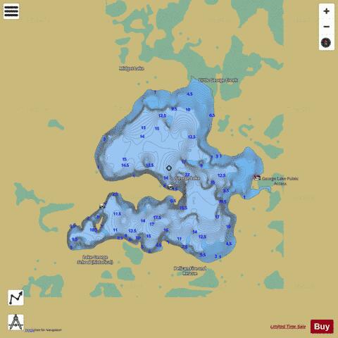 George Lake depth contour Map - i-Boating App