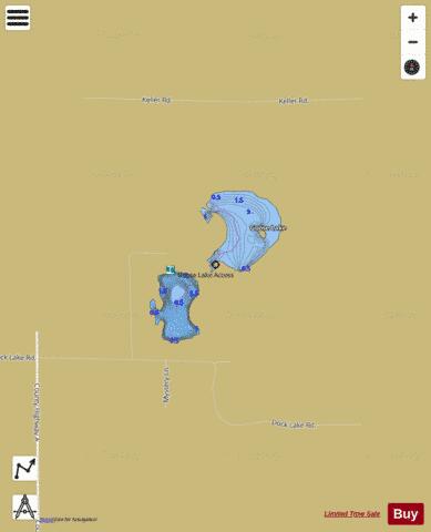 Goose Lake depth contour Map - i-Boating App