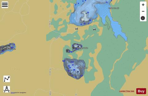 Granger Lake depth contour Map - i-Boating App