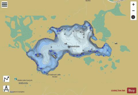 Hasbrook Lake depth contour Map - i-Boating App