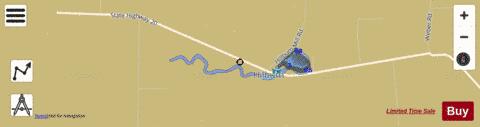 Hilburn Pond depth contour Map - i-Boating App