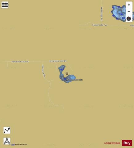 Horseshoe Lake D depth contour Map - i-Boating App