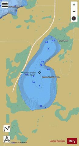 Jennie Webber Lake depth contour Map - i-Boating App