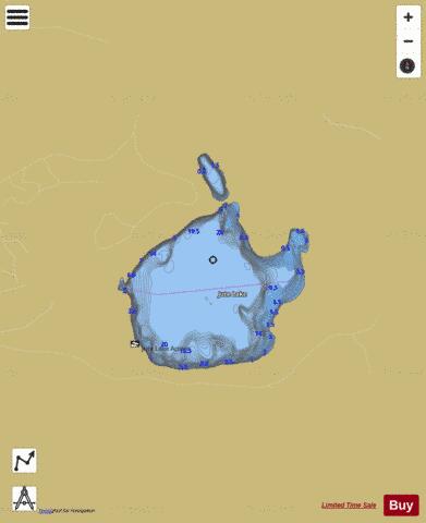 Jute Lake depth contour Map - i-Boating App