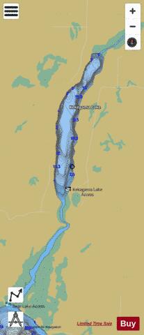 Kekegama Lake depth contour Map - i-Boating App