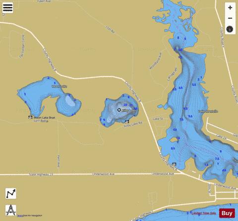 Kilby Lake depth contour Map - i-Boating App