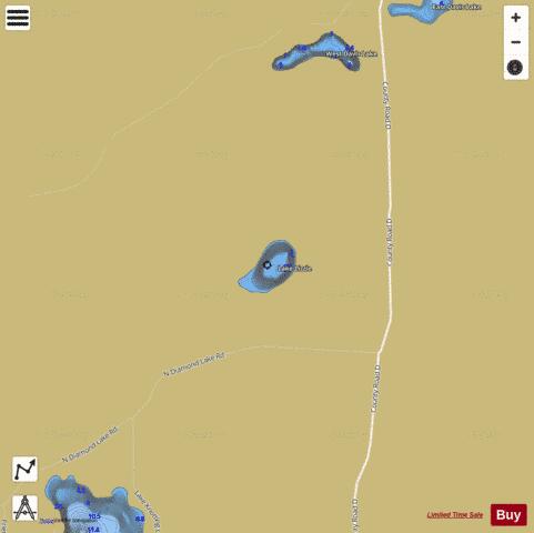 Lake Lizzy depth contour Map - i-Boating App