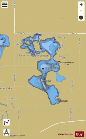 Lake Shangrila depth contour Map - i-Boating App