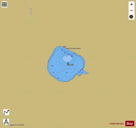 Lake Six depth contour Map - i-Boating App