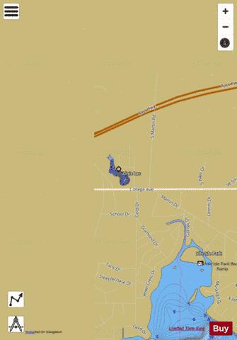 Linie Lac depth contour Map - i-Boating App