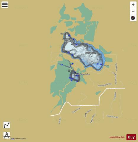 Little Friess Lake depth contour Map - i-Boating App