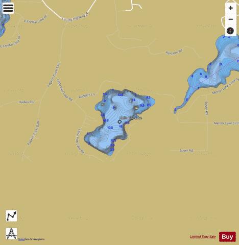 Little Pike Lake depth contour Map - i-Boating App