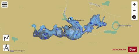 Little Rose Lakes depth contour Map - i-Boating App