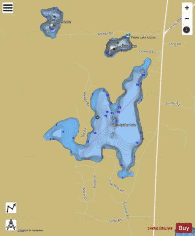 Little Spider Lake depth contour Map - i-Boating App