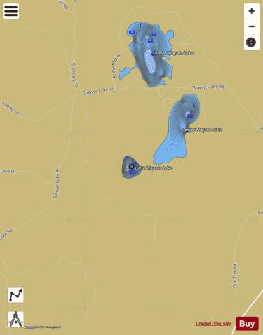 Little Wapato Lake depth contour Map - i-Boating App