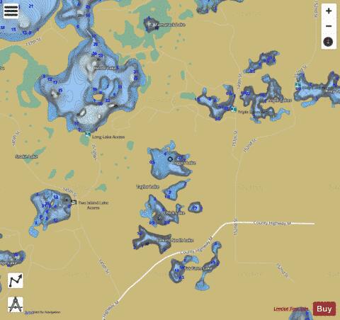Logger Lake depth contour Map - i-Boating App