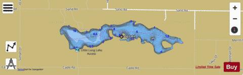 Long Lake V depth contour Map - i-Boating App