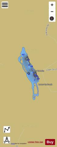 Lower Ox Lake depth contour Map - i-Boating App