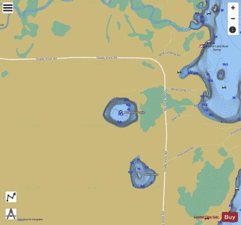 McArthur Lake depth contour Map - i-Boating App