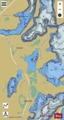 Mccarry Lake depth contour Map - i-Boating App