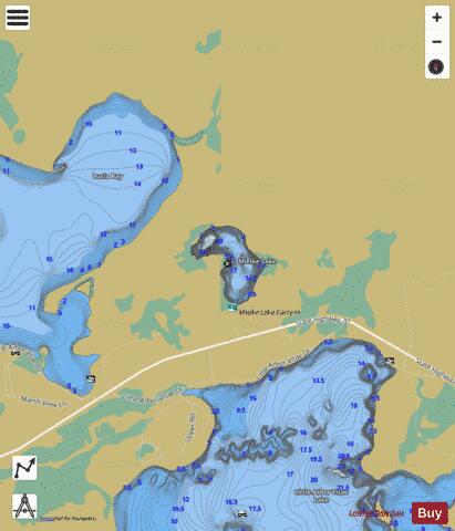 Mielke Lake depth contour Map - i-Boating App