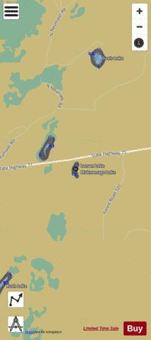 Mukwonago Lake depth contour Map - i-Boating App