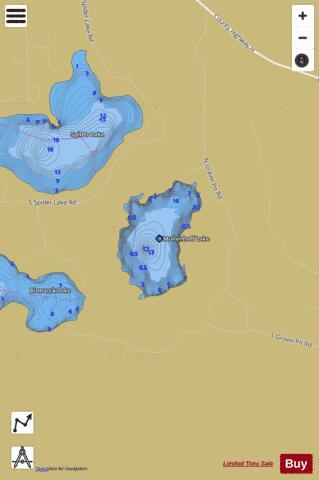 Mullenhoff Lake depth contour Map - i-Boating App