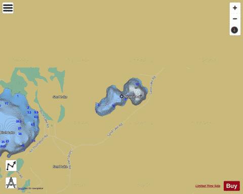 Muskie Lake depth contour Map - i-Boating App