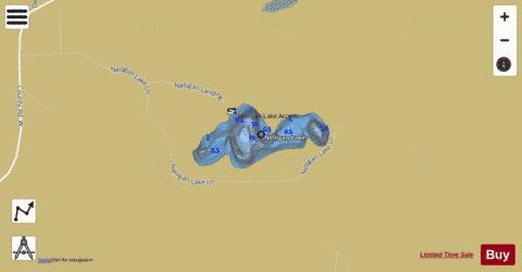 Nelligan Lake depth contour Map - i-Boating App